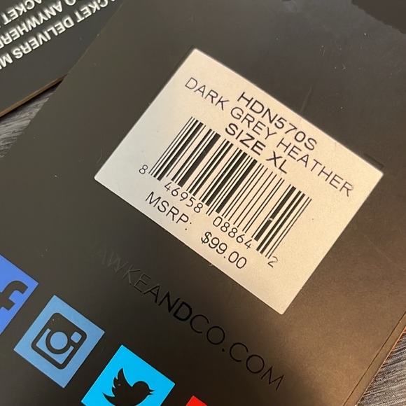 Hawke & Co. sport packable ultralight gray down jacket size extra large - Picture 7 of 11